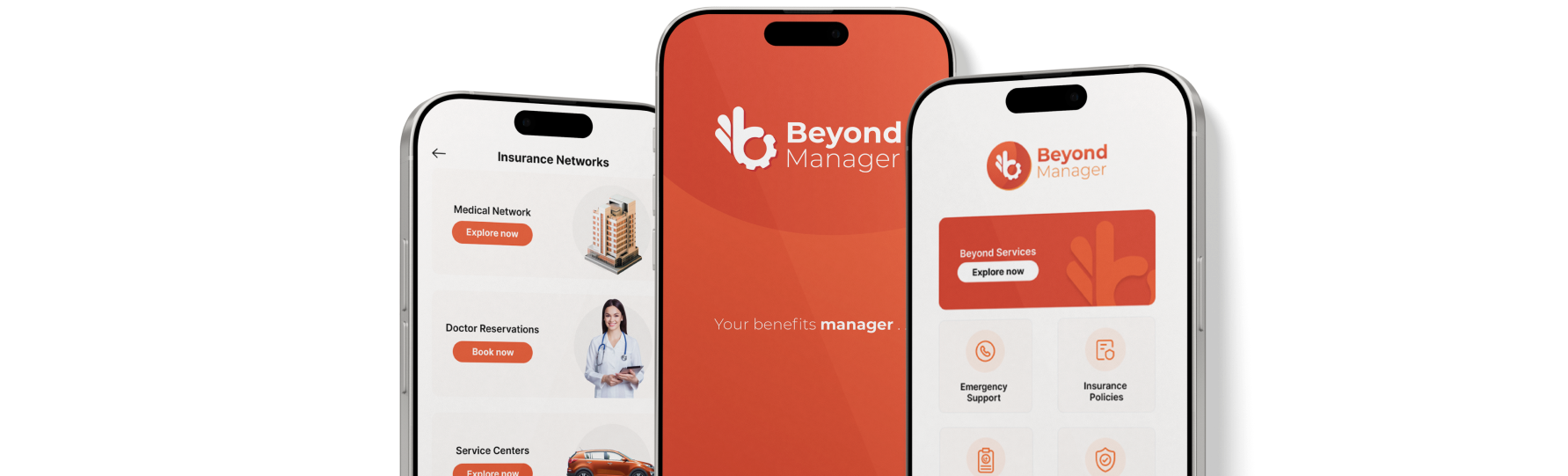 Beyond Manager App Screens